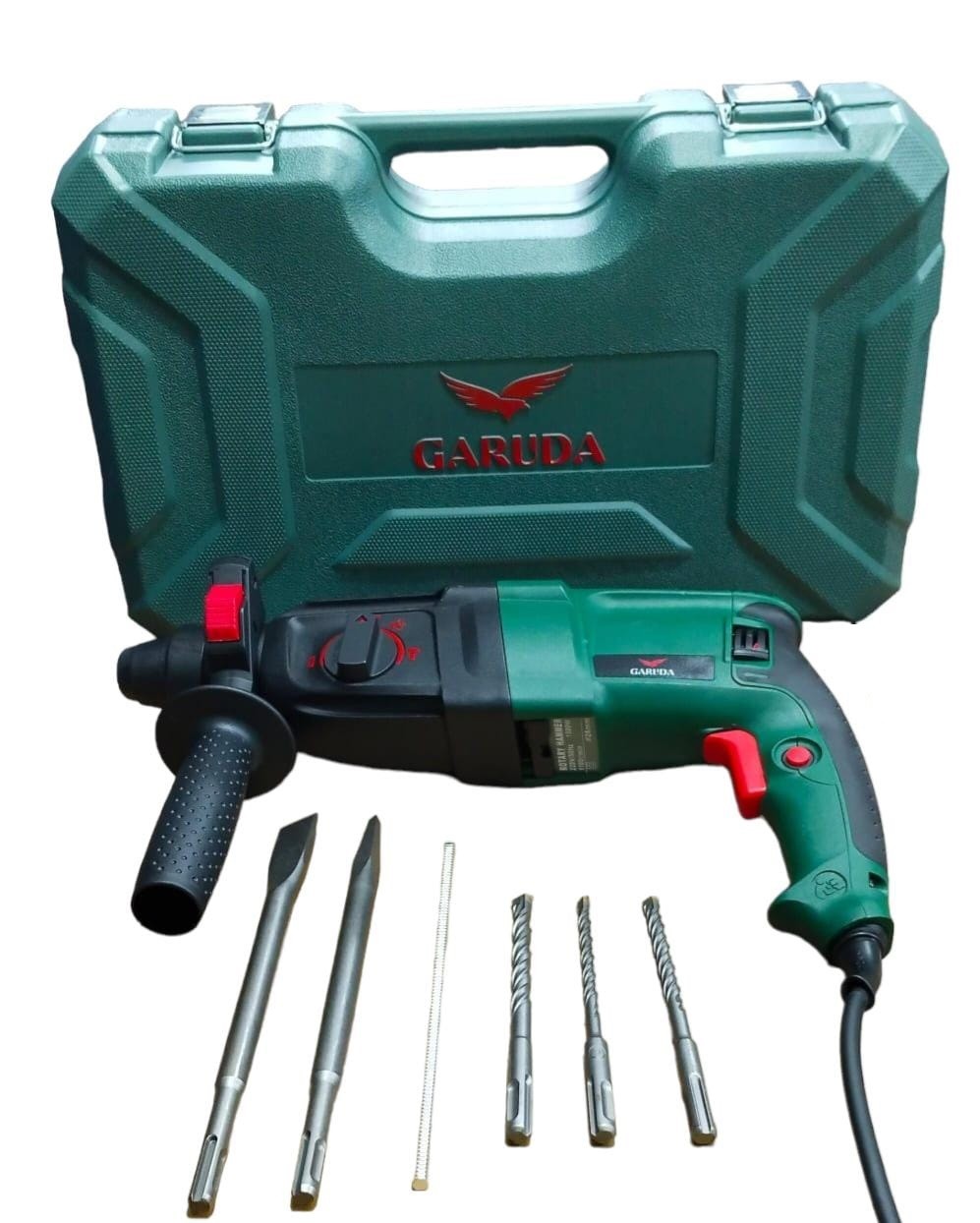Garuda 26mm Rotary Hammer 15000W with 3Pcs FREE Bits and 2pcs Chisesls FREE and Heavy Duty BMC with 6 Months Warranty