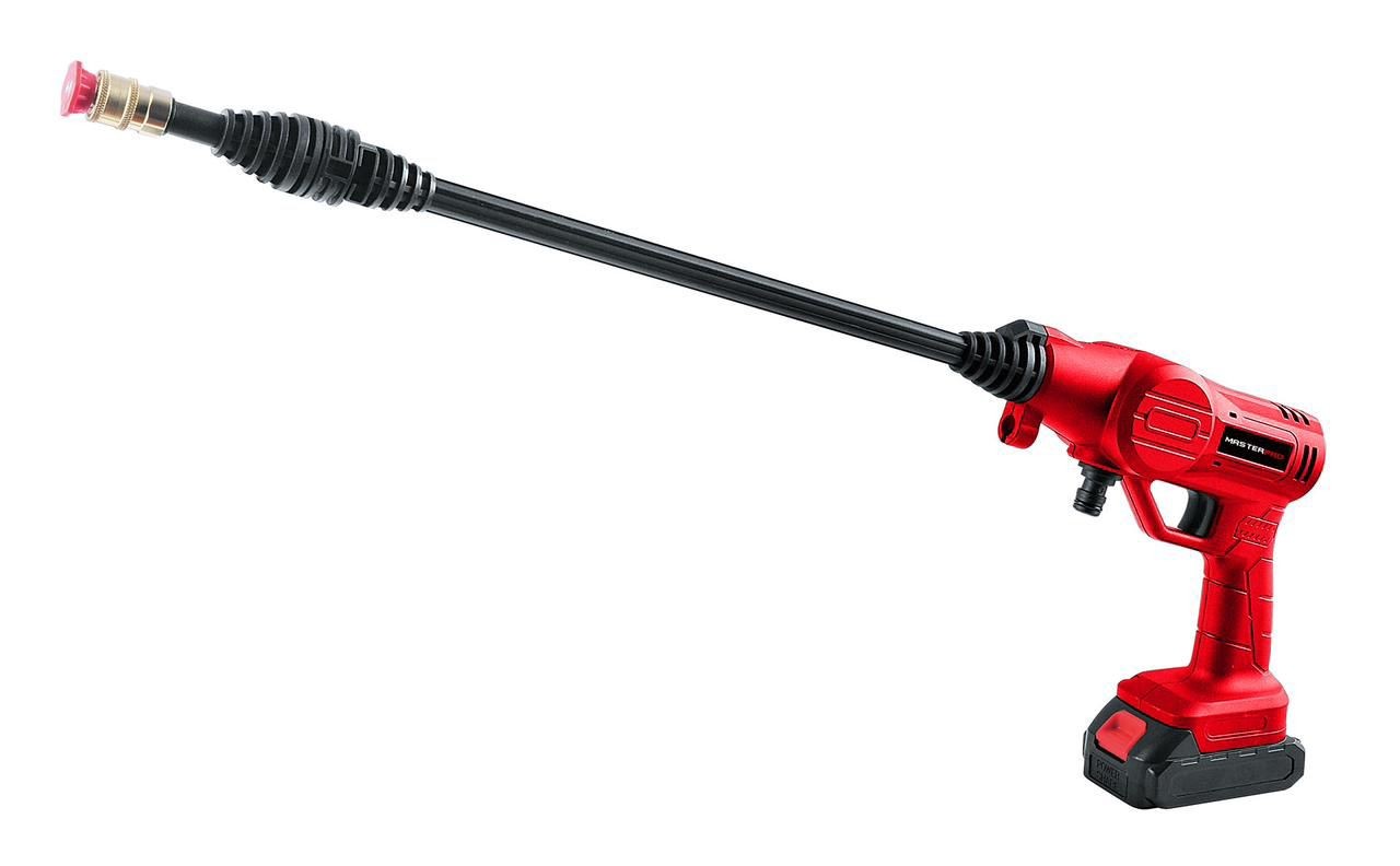 MasterPro 21V Cordless Pressure Washer Gun with 2 Batteries and Nozzles