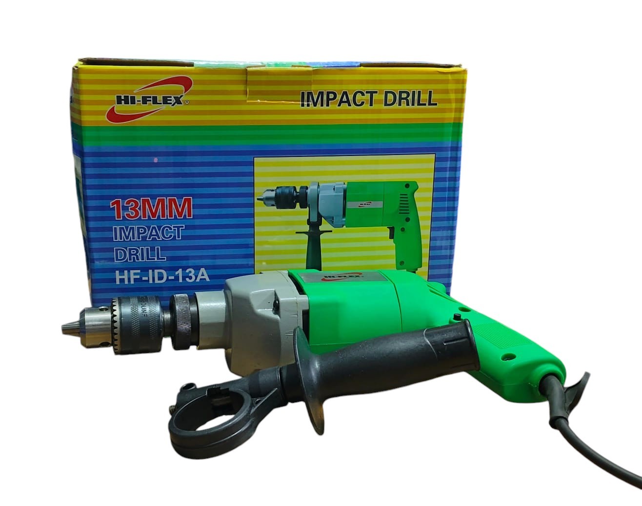 Hi Flex 13mm Impact Drill 650W with Heavy Duty Metal Gear Box for Heavy Job with Front Handle