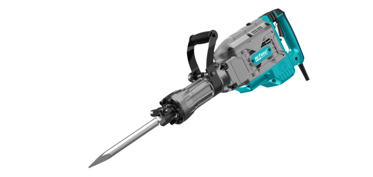 Hi-Tenci 18kg Demolition Hammer 2200W with Anti Vibration Handle,2Chisels,6 Months Warranty and Trolley BMC
