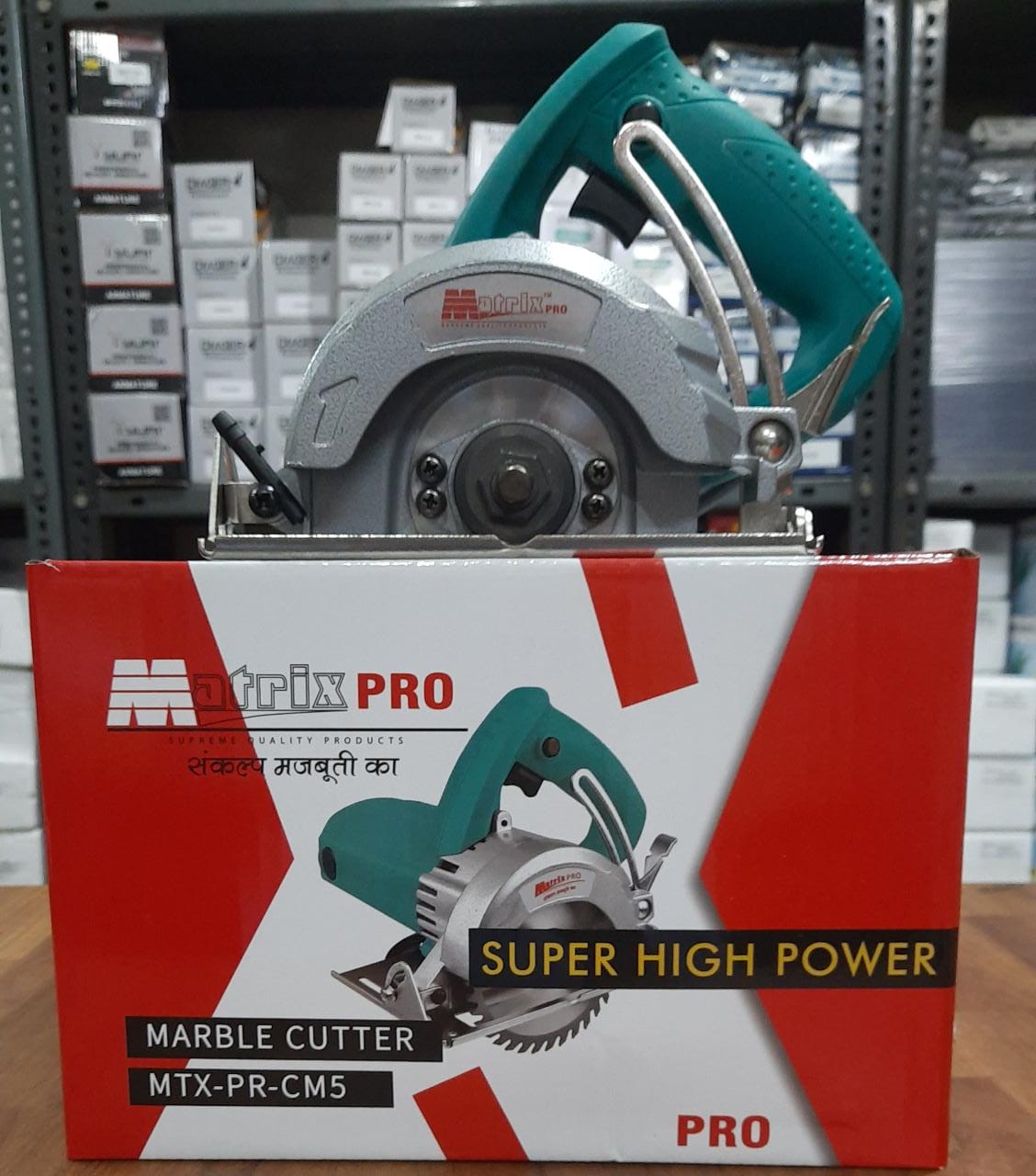 Matrix 125mm Marble Cutter 2200W with Tilting Base for Angle Cutting