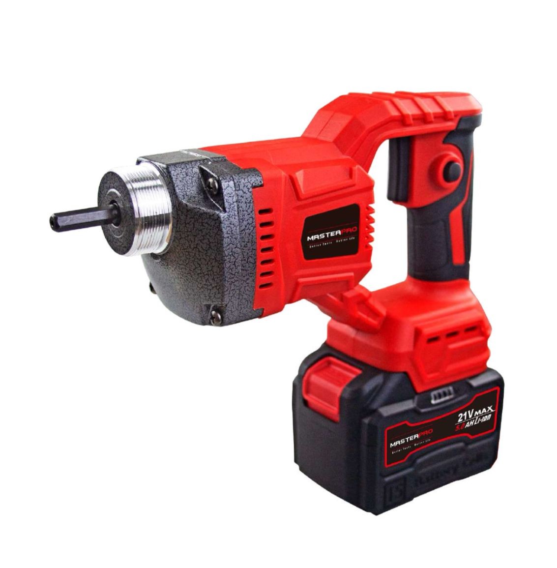 Masterpro 21V Cordless Concrete Vibrator with two 5.0 ah Batteries,1 Charger